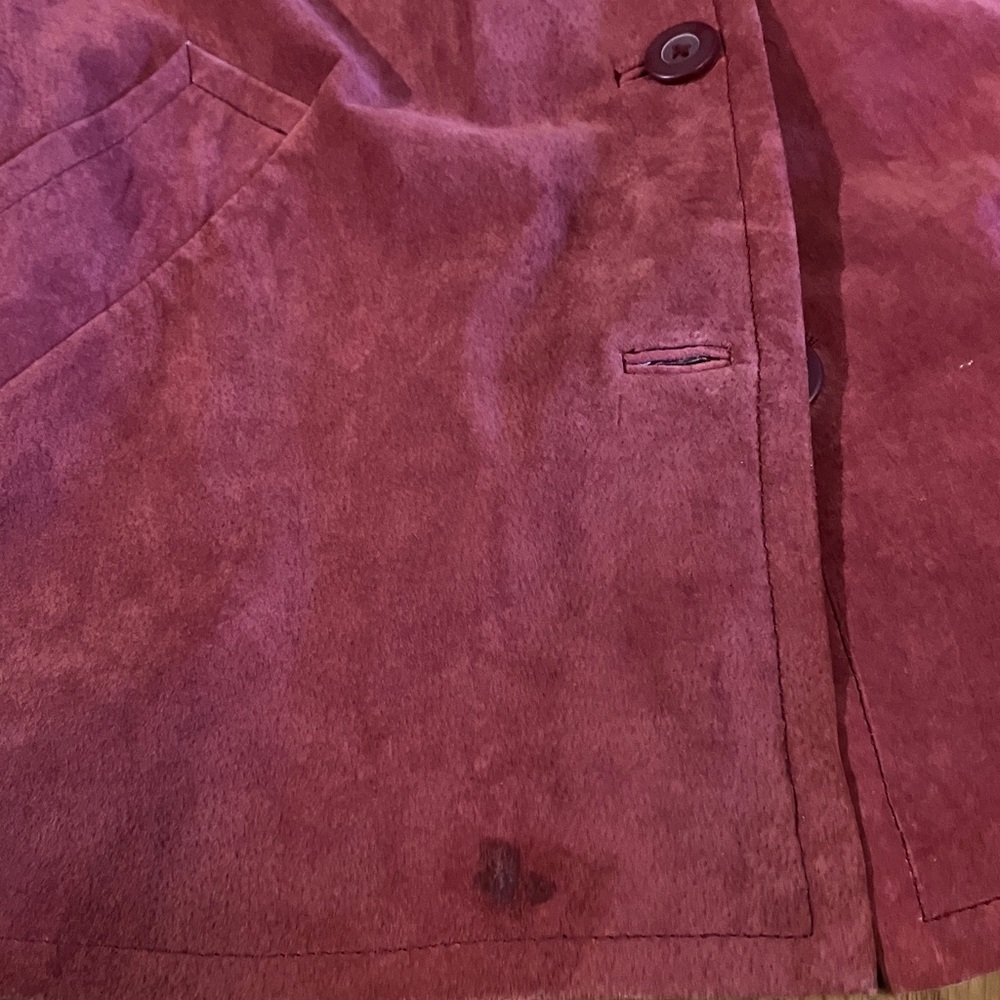 Jaclyn Smith Womens Sz X (stands for XL) Burgundy Red Genuine Leather Jacket - Picture 7 of 10